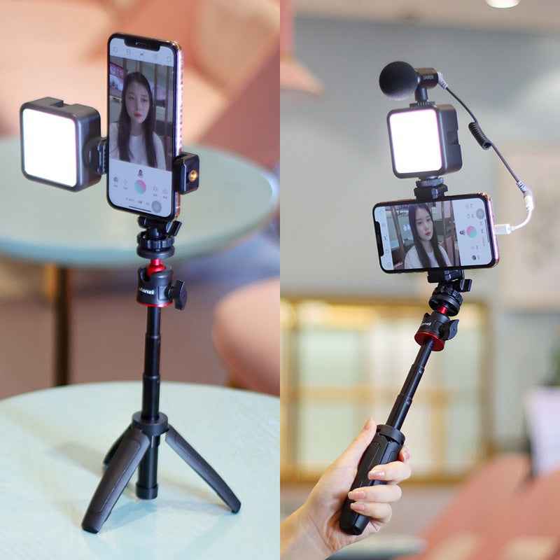 Vlog Selfie Stick with Fill Light Bracket