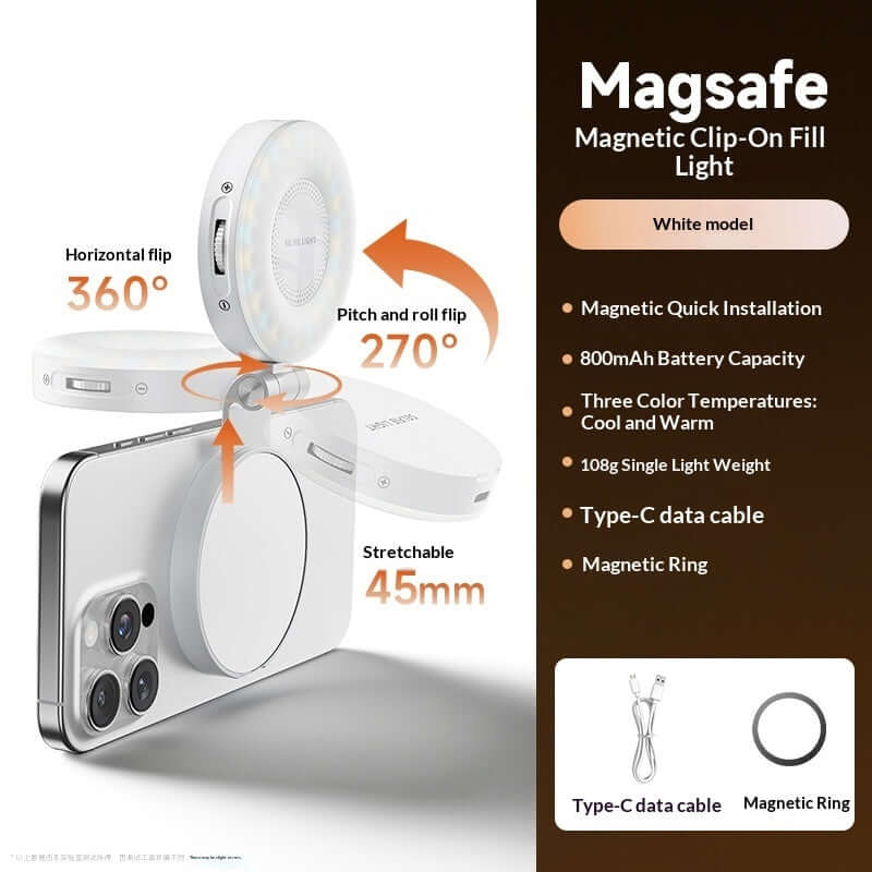 23daecc1aef9e48f7538ef67d7a89e9bPortable Outdoor Selfie Phone Magnetic Fill Light