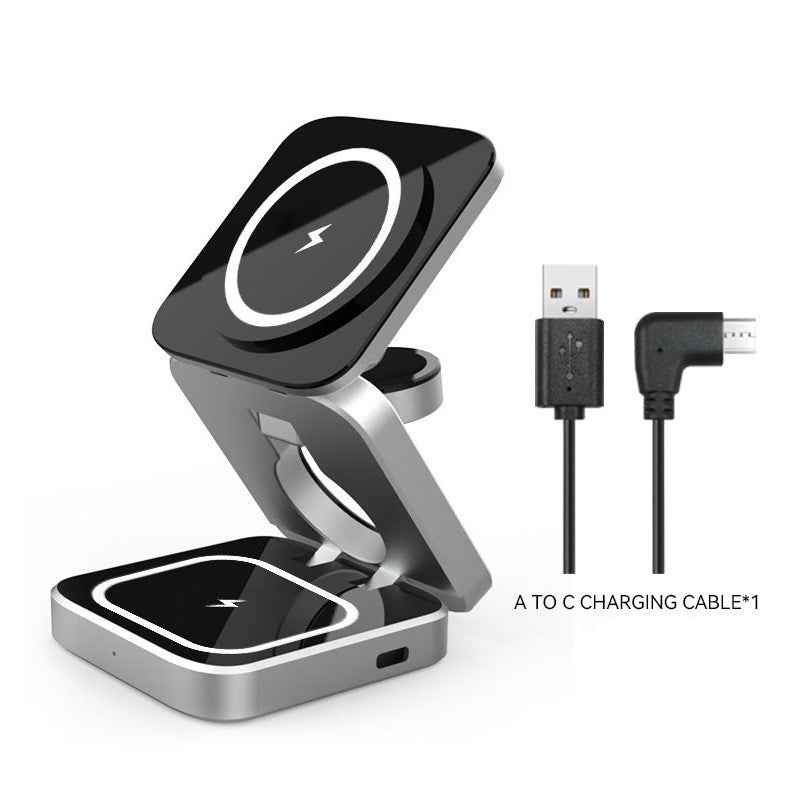 Experience Convenience with the Foldable Wireless Charger Station - 3 in 1 Solution