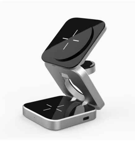 Experience Convenience with the Foldable Wireless Charger Station - 3 in 1 Solution