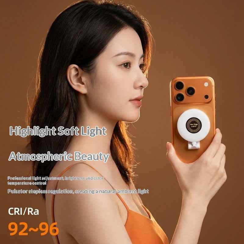 Selfie Phone Holder With Makeup Mirror & Fill Light