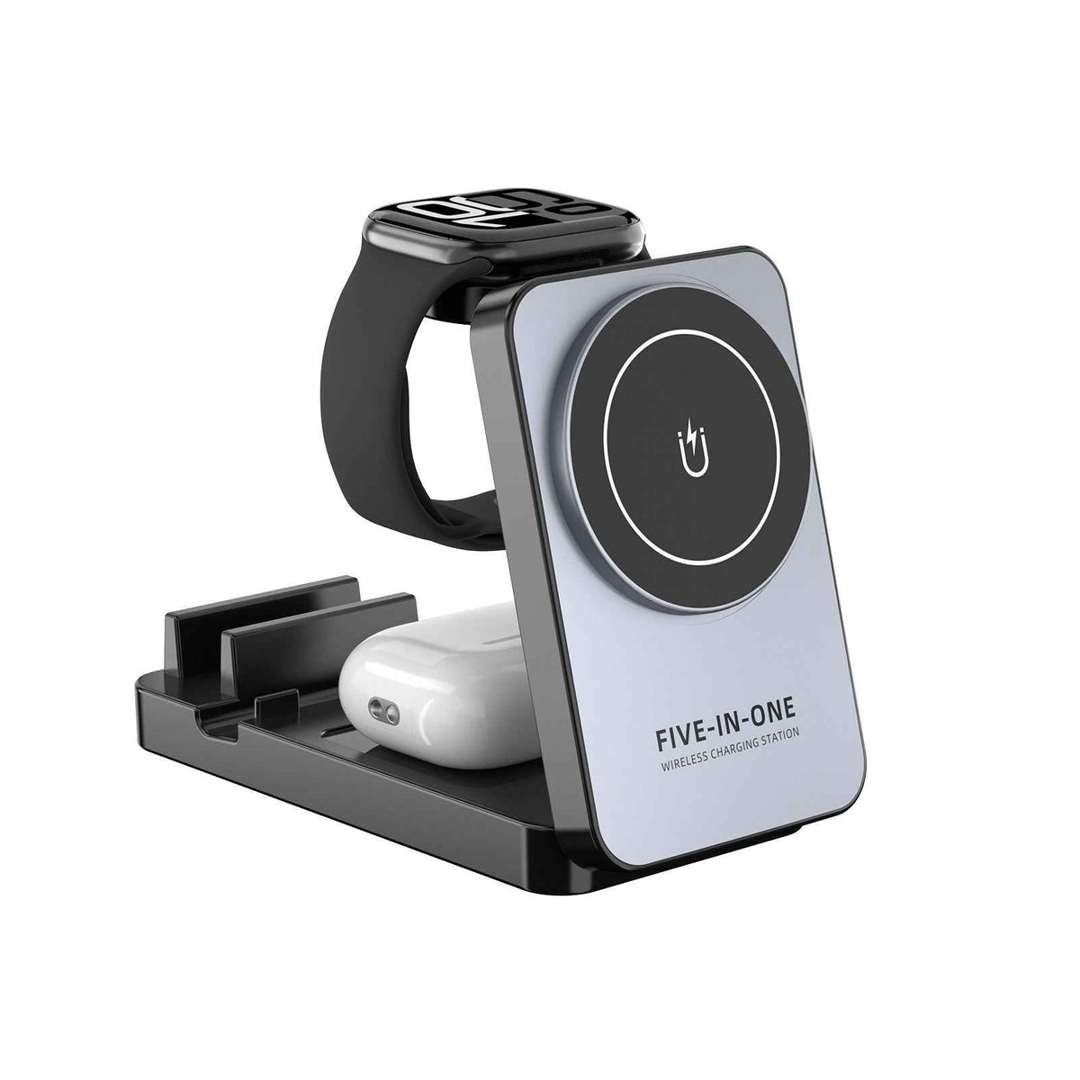 5 in 1 Wireless Charging Station with Magnetic Holder