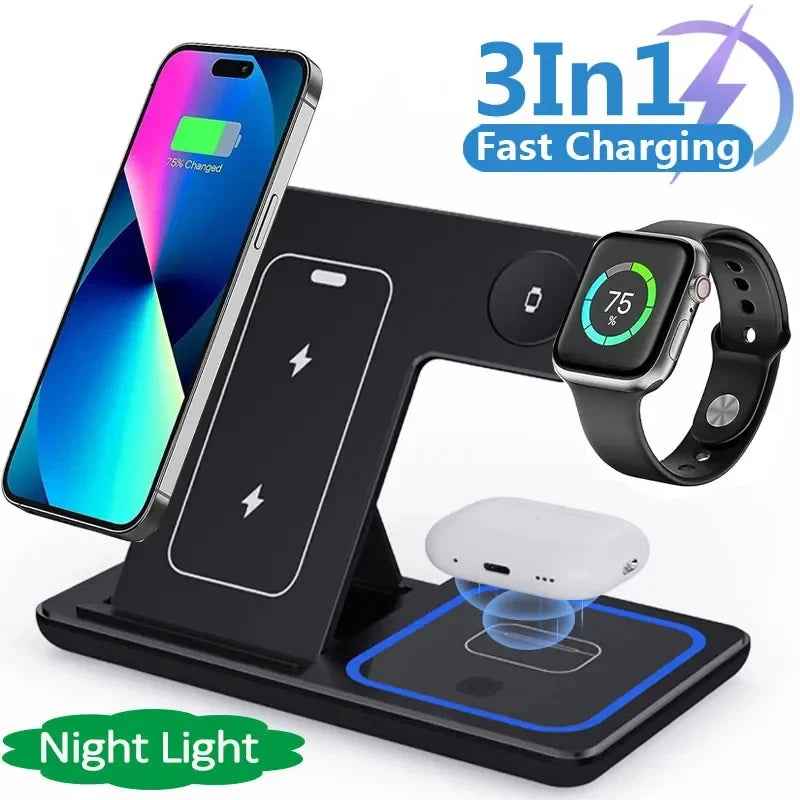 15W 3 in 1 Wireless Charger Stand for Phone & AirPods