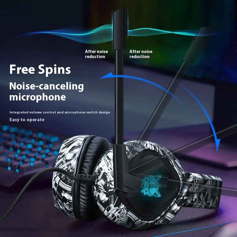 RGB Gaming Headset with Bass &amp; Microphone