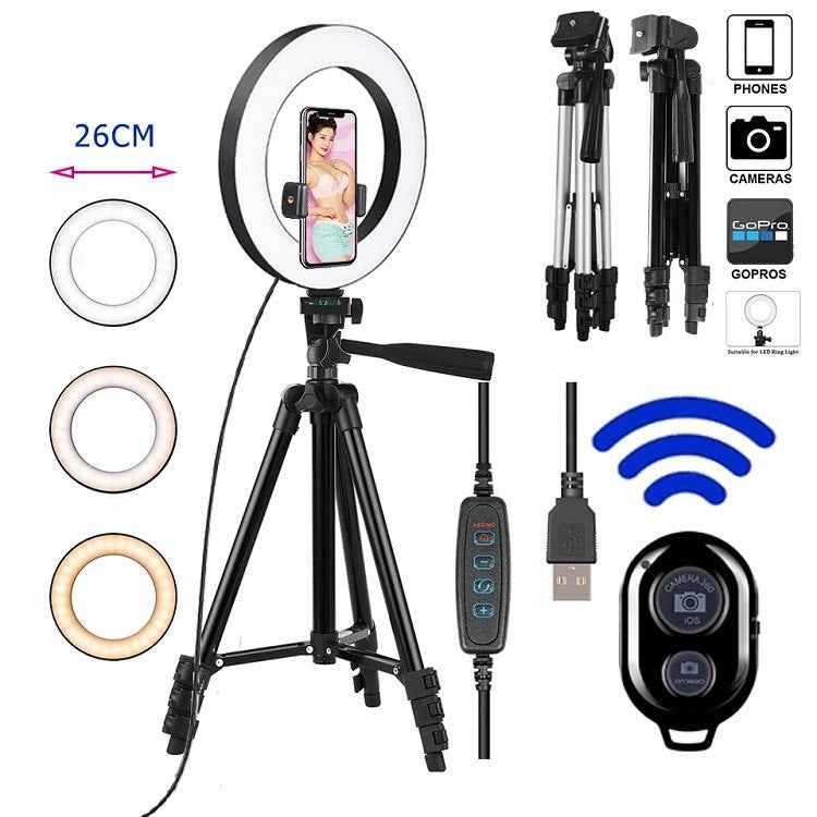 LED Selfie Ring Light Tripod for Makeup &amp; Photos