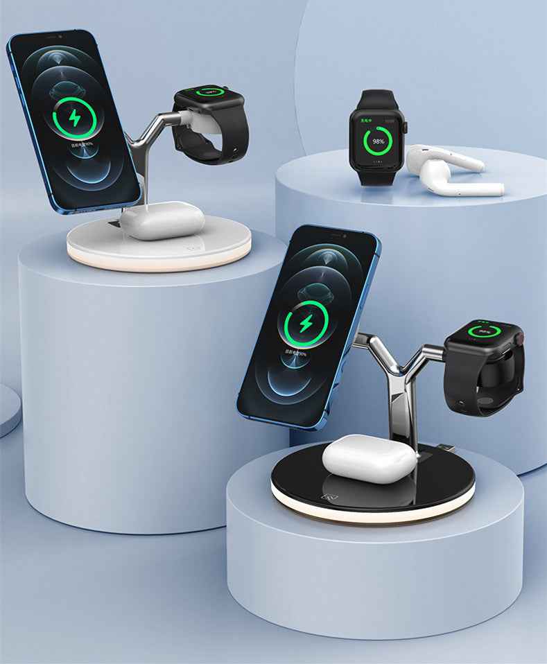 3 in 1 Magnetic Wireless Charger Stand with 15W Fast Charging
