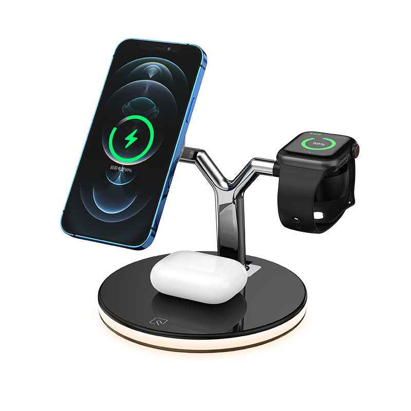 3 in 1 Magnetic Wireless Charger Stand with 15W Fast Charging