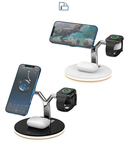 3 in 1 Magnetic Wireless Charger Stand with 15W Fast Charging