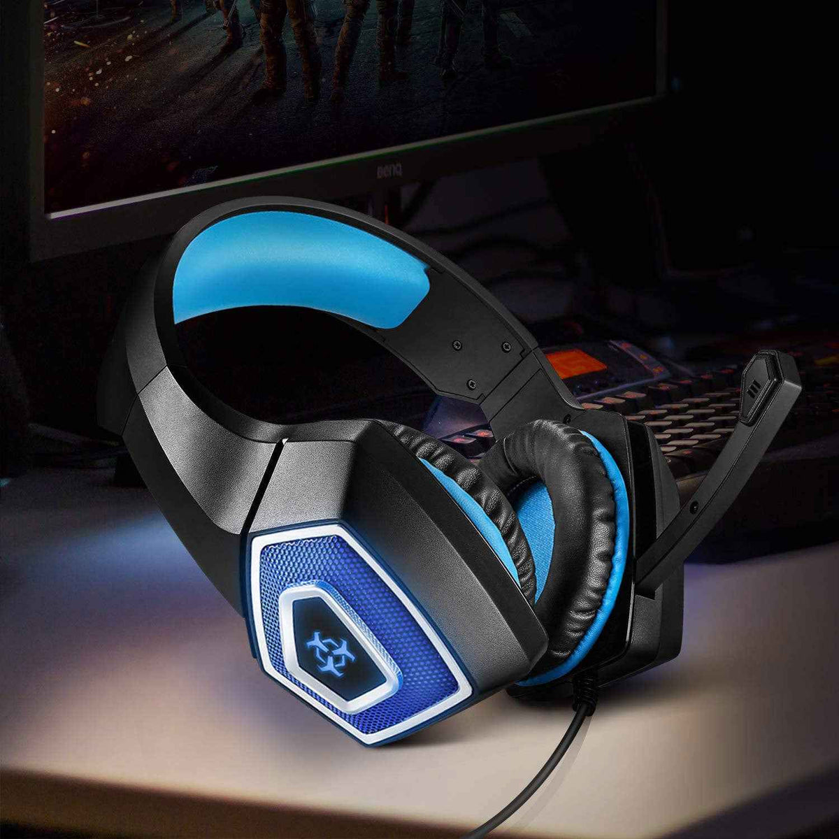 Gaming Headset RGB Lighted Wired Headset
