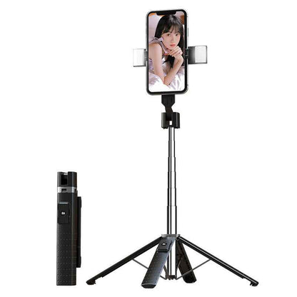 Bluetooth Selfie Stick with Fill Light &amp; Foldable Tripod Stand