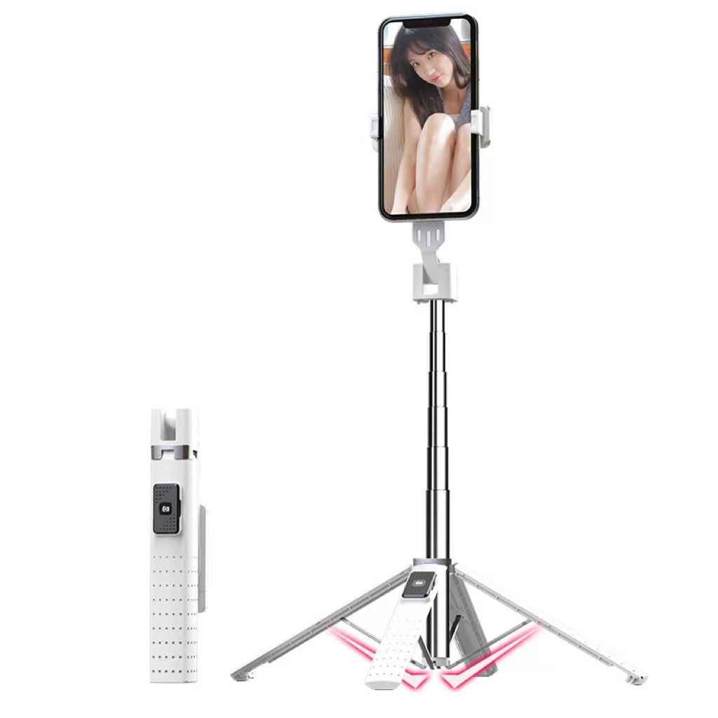 Bluetooth Selfie Stick with Fill Light &amp; Foldable Tripod Stand