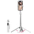 Bluetooth Selfie Stick with Fill Light & Foldable Tripod Stand