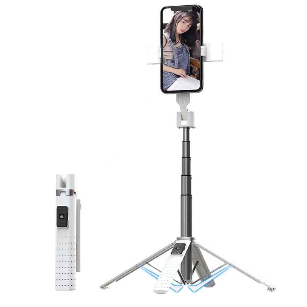 Bluetooth Selfie Stick with Fill Light &amp; Foldable Tripod Stand
