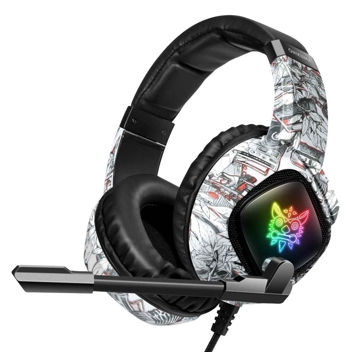 RGB Gaming Headset with Bass &amp; Microphone