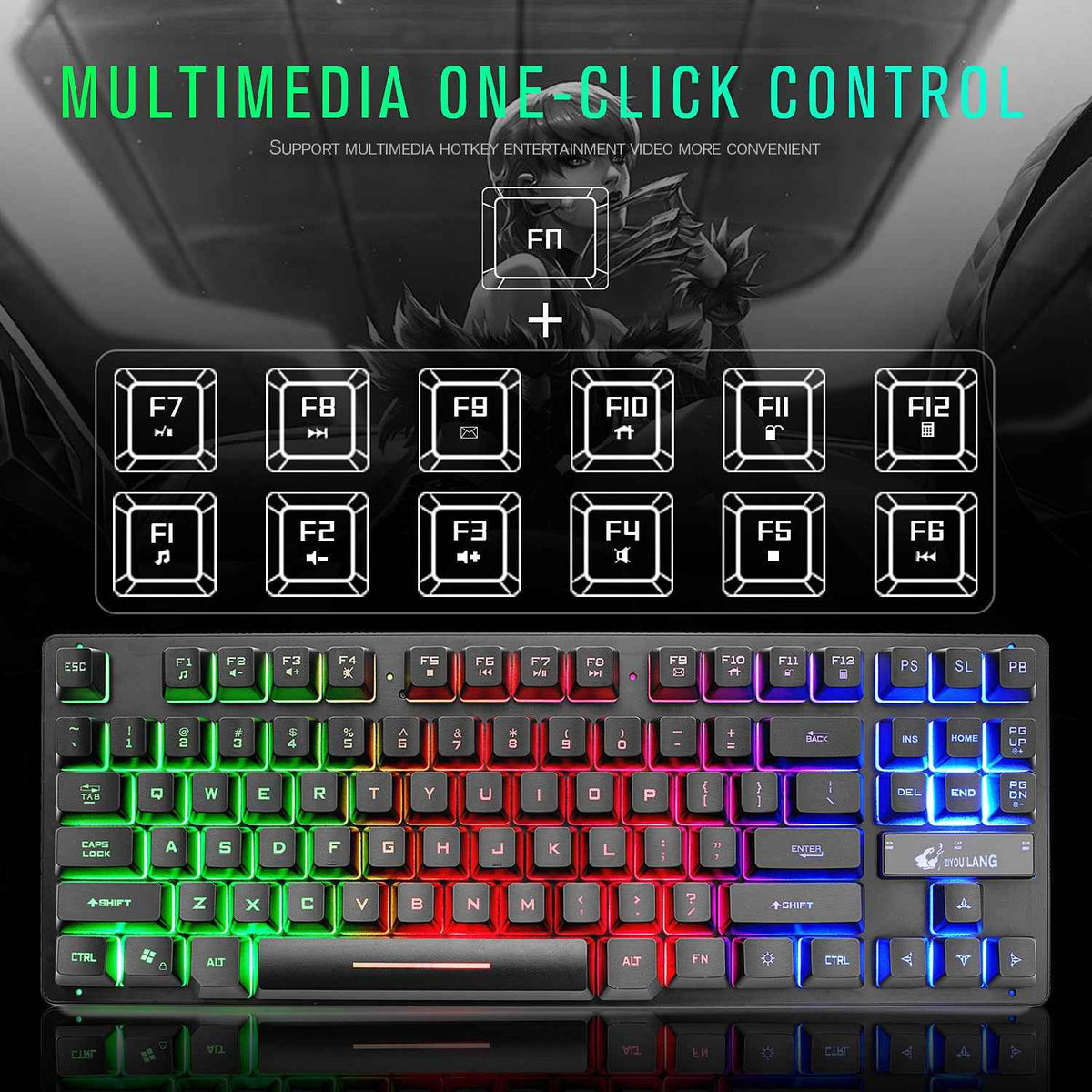 Compact Mechanical Gaming Keyboard - Elevate Your Typing Experience Anywhere
