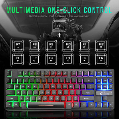 Compact Mechanical Gaming Keyboard - Elevate Your Typing Experience Anywhere