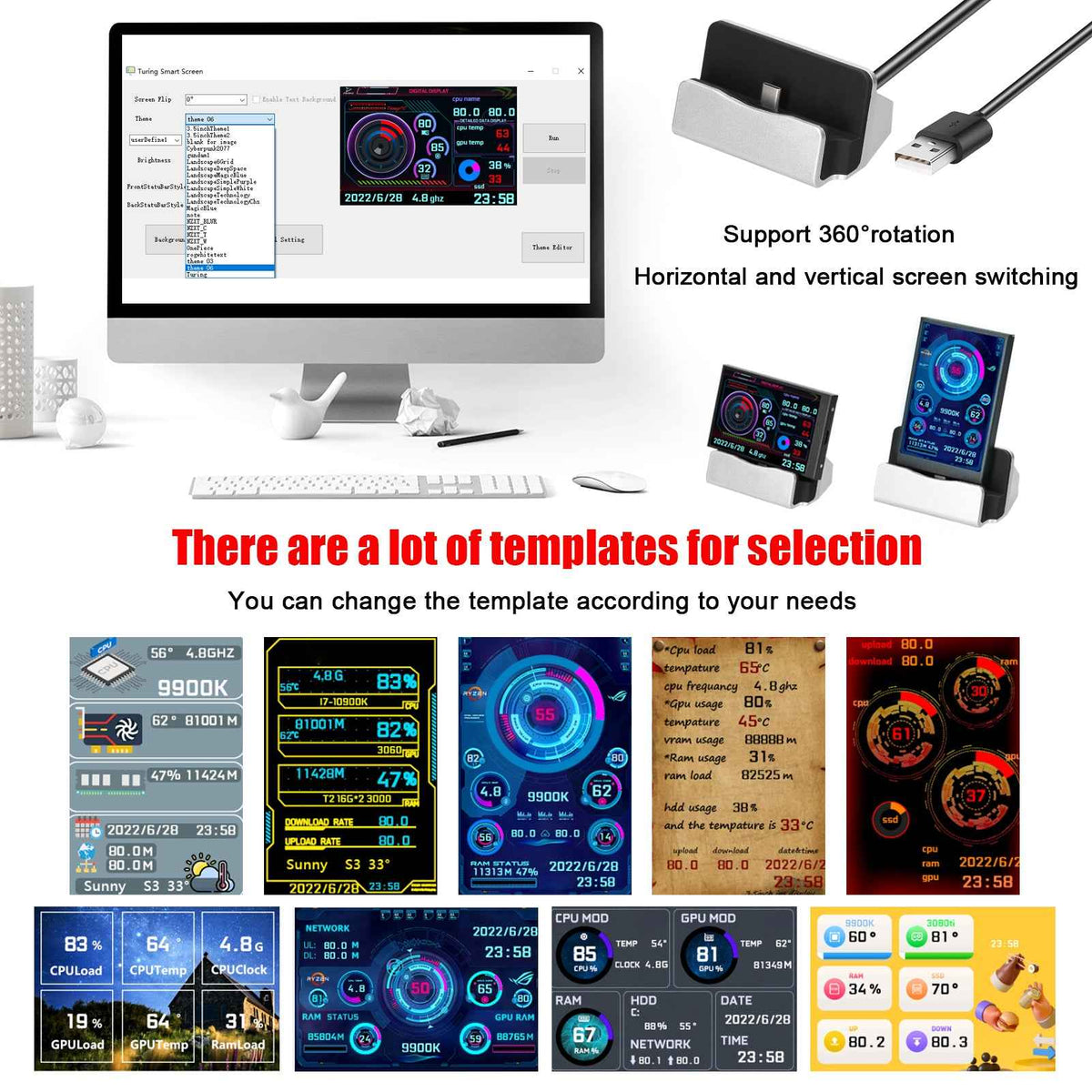 Boost Your Productivity with the Compact 3.5 Inch USB Monitor