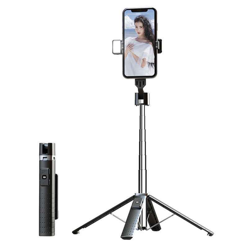 Bluetooth Selfie Stick with Fill Light &amp; Foldable Tripod Stand