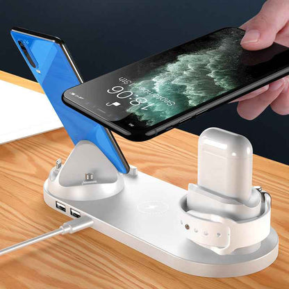 6 in 1 Wireless Charging Dock for iPhone &amp; Watch