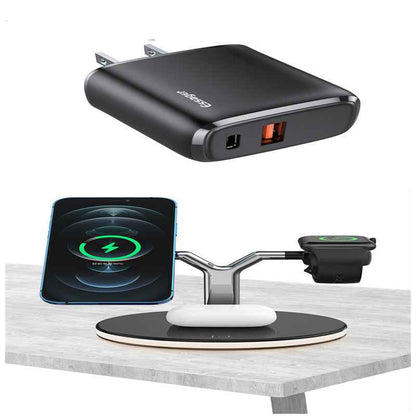 3 in 1 Magnetic Wireless Charger Stand with 15W Fast Charging