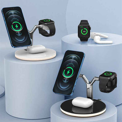 3 in 1 Magnetic Wireless Charger Stand with 15W Fast Charging