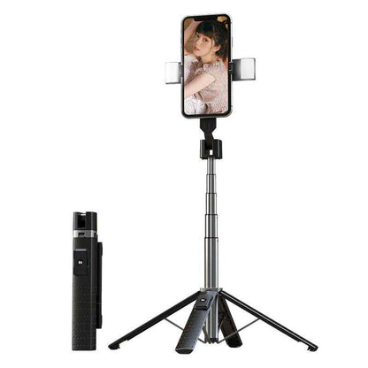 Bluetooth Selfie Stick with Fill Light &amp; Foldable Tripod Stand