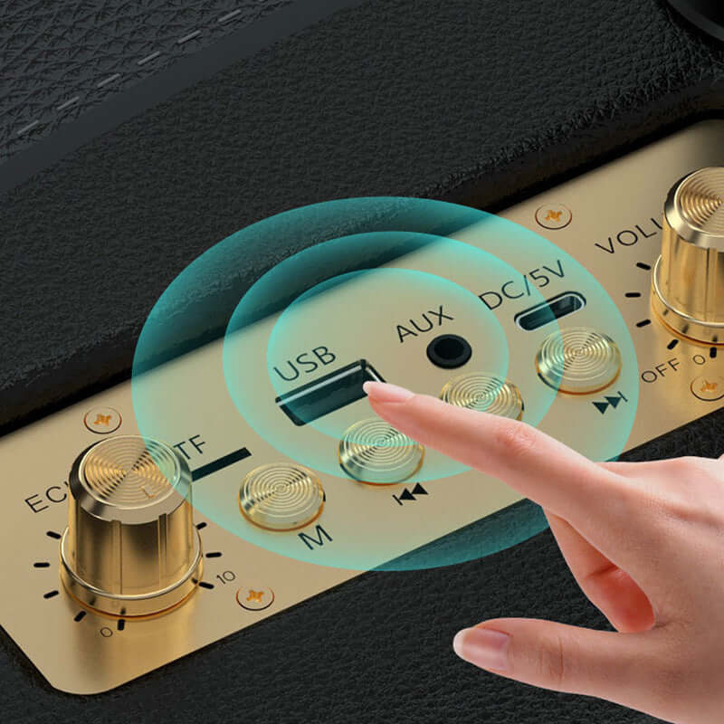 M3201 Bluetooth speaker control panel and buttons