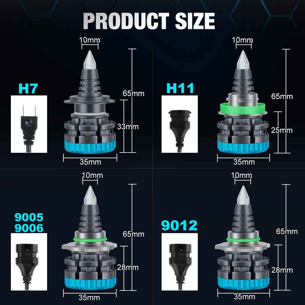 Car Headlight Bulbs H7 H11 9005 9006 6000K