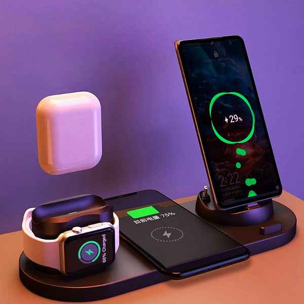 6 in 1 Wireless Charging Dock for iPhone &amp; Watch